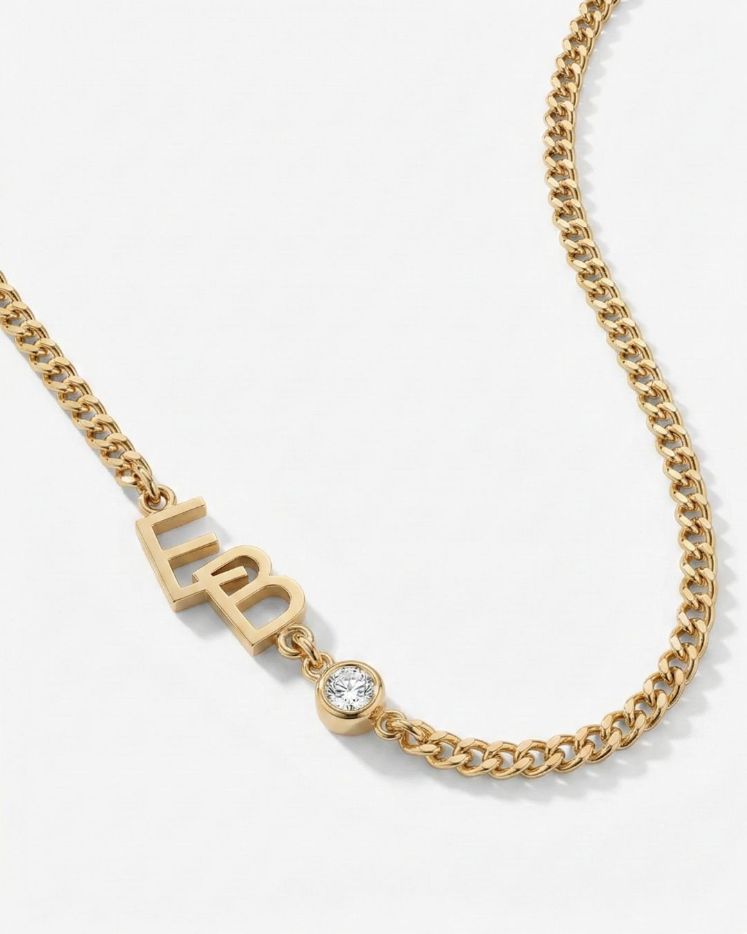 Connected Initials Necklace