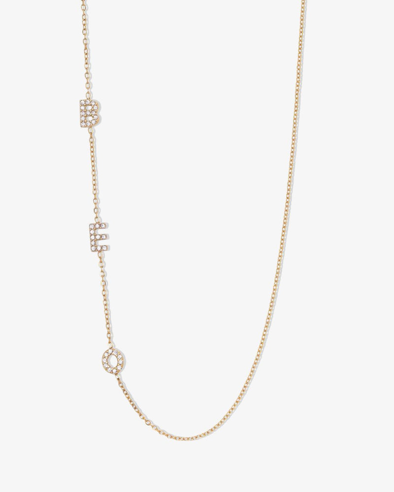 Diamond Sideway Initial Necklace - CG3837S,CG3838S,CG3839S,CG3840S,CG3841S,CG3842S,CG3843S,CG3844S,CG3845S,CG3846S,CG3847S,CG3848S,CG3849S,CG3850S,CG3851S