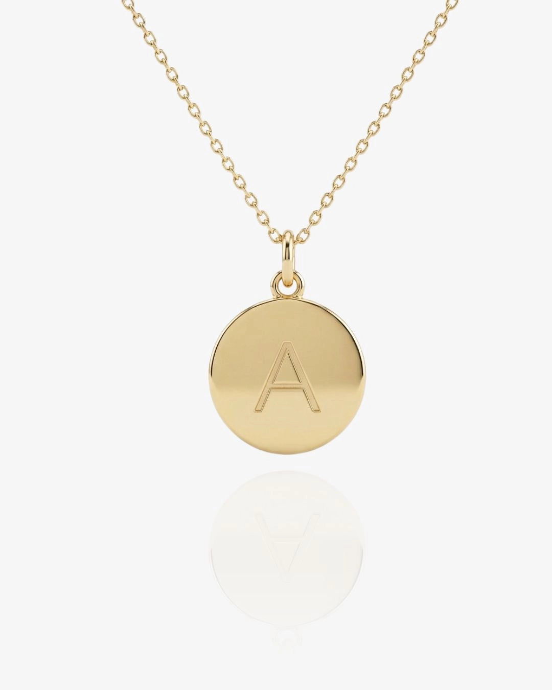 Custom Initial Disc Necklace - CG0383S,CG0384S,CG0385S,CG0386S,CG0387S,CG0388S