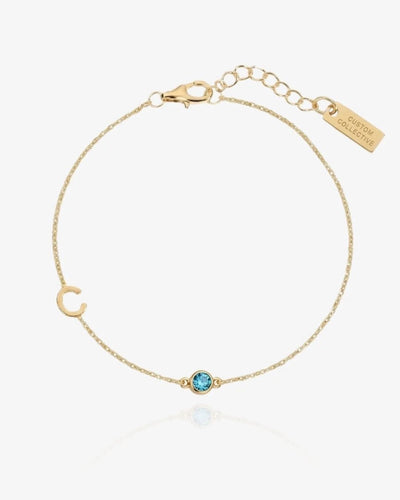 Birthstone Letter Bracelet