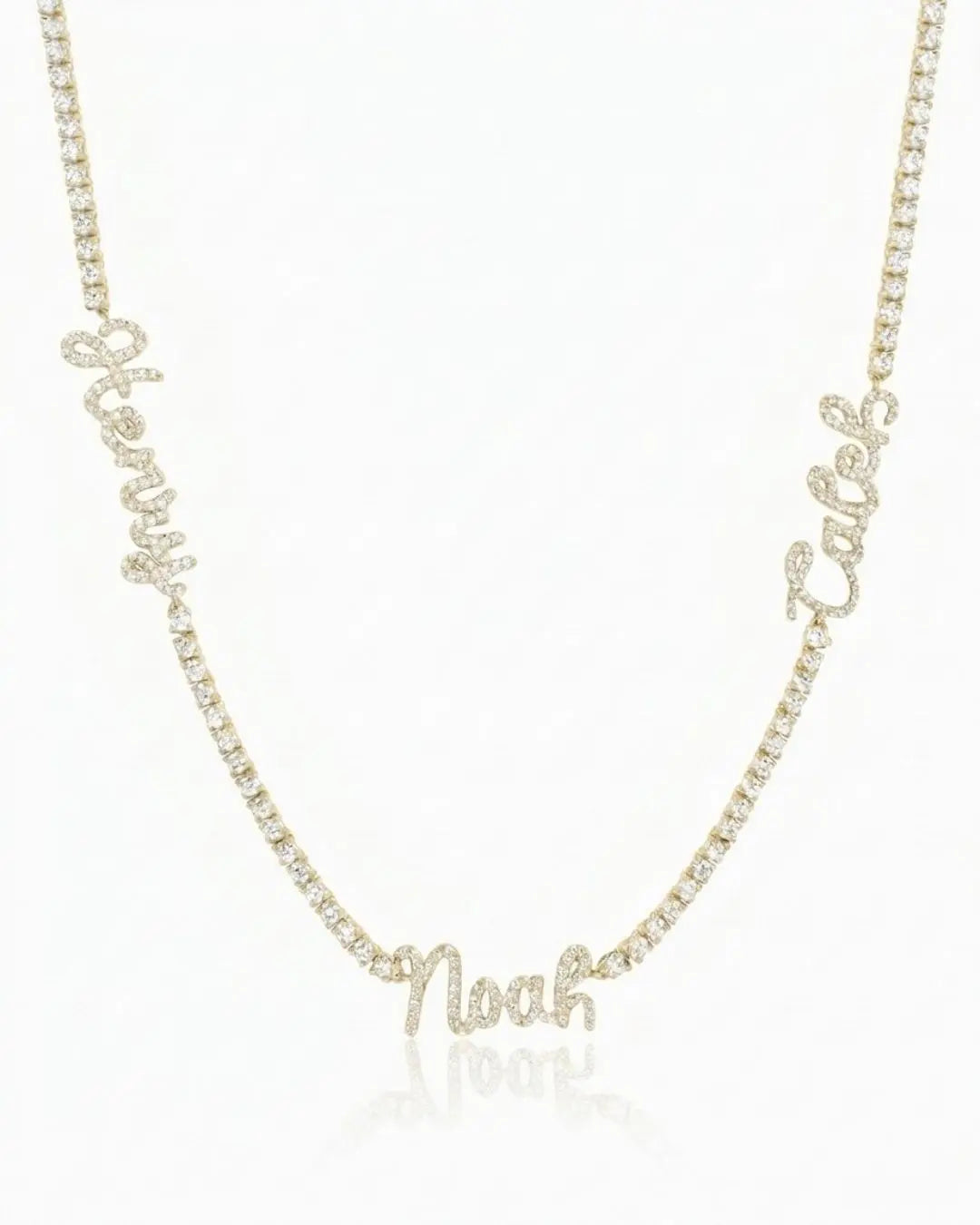 Pavé Script Tennis Necklace