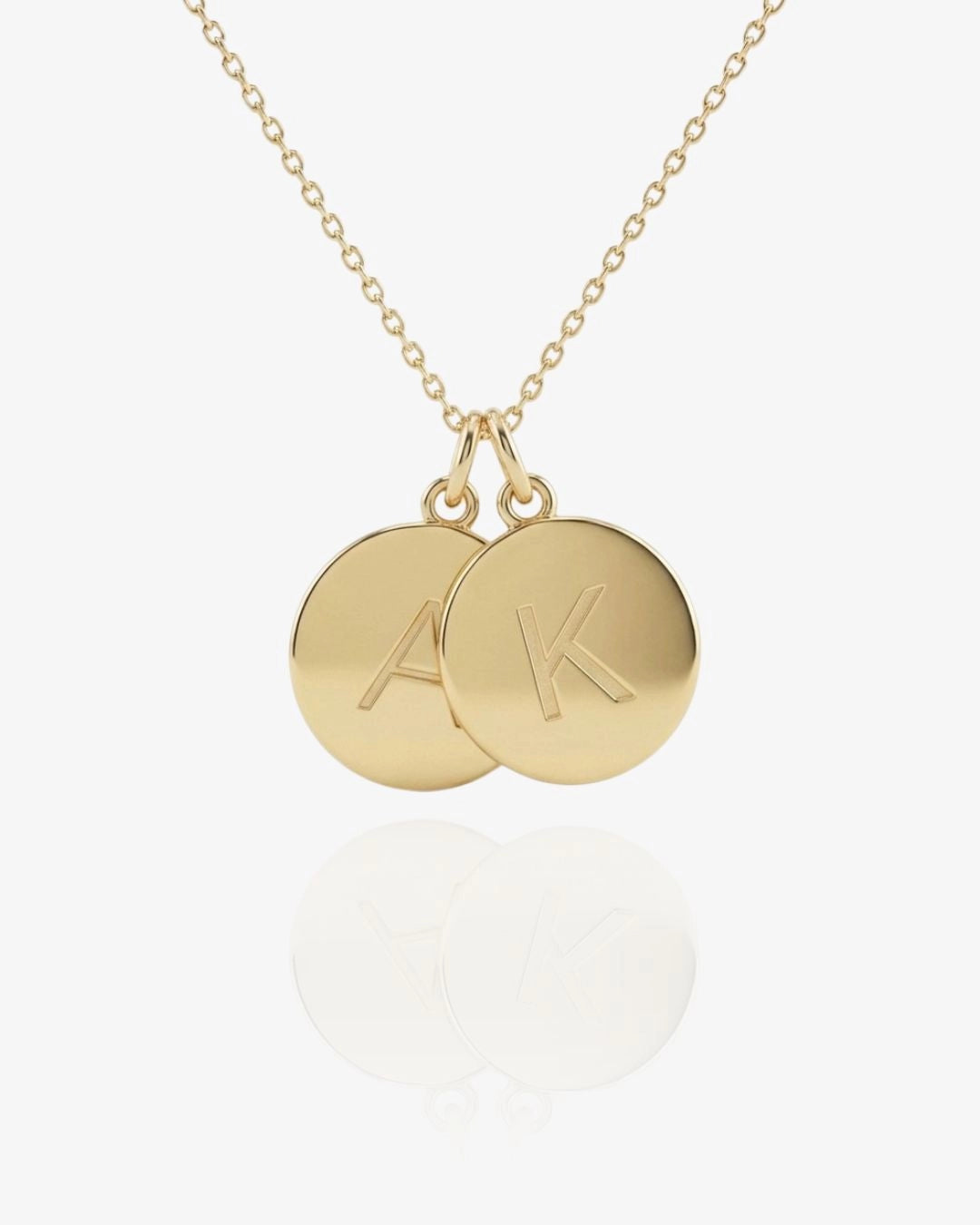 Custom Initial Disc Necklace - CG0383S,CG0384S,CG0385S,CG0386S,CG0387S,CG0388S
