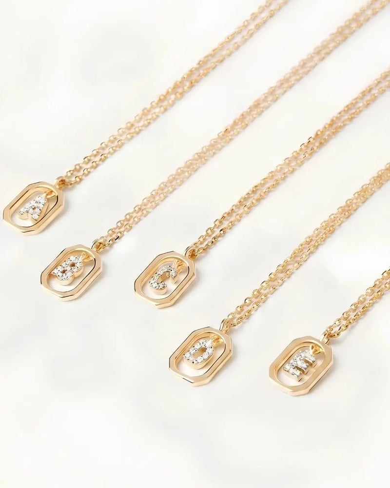 Framed Initial Necklace
