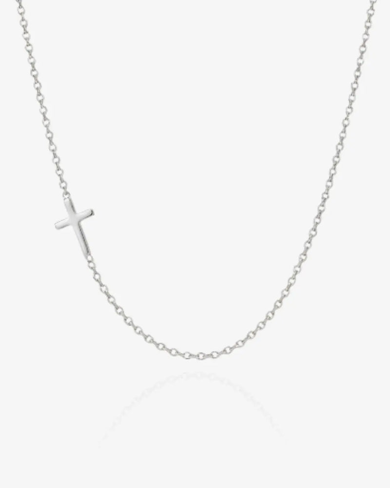 Sideways Cross Necklace