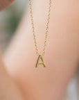 Minimalist Single Letter Necklace
