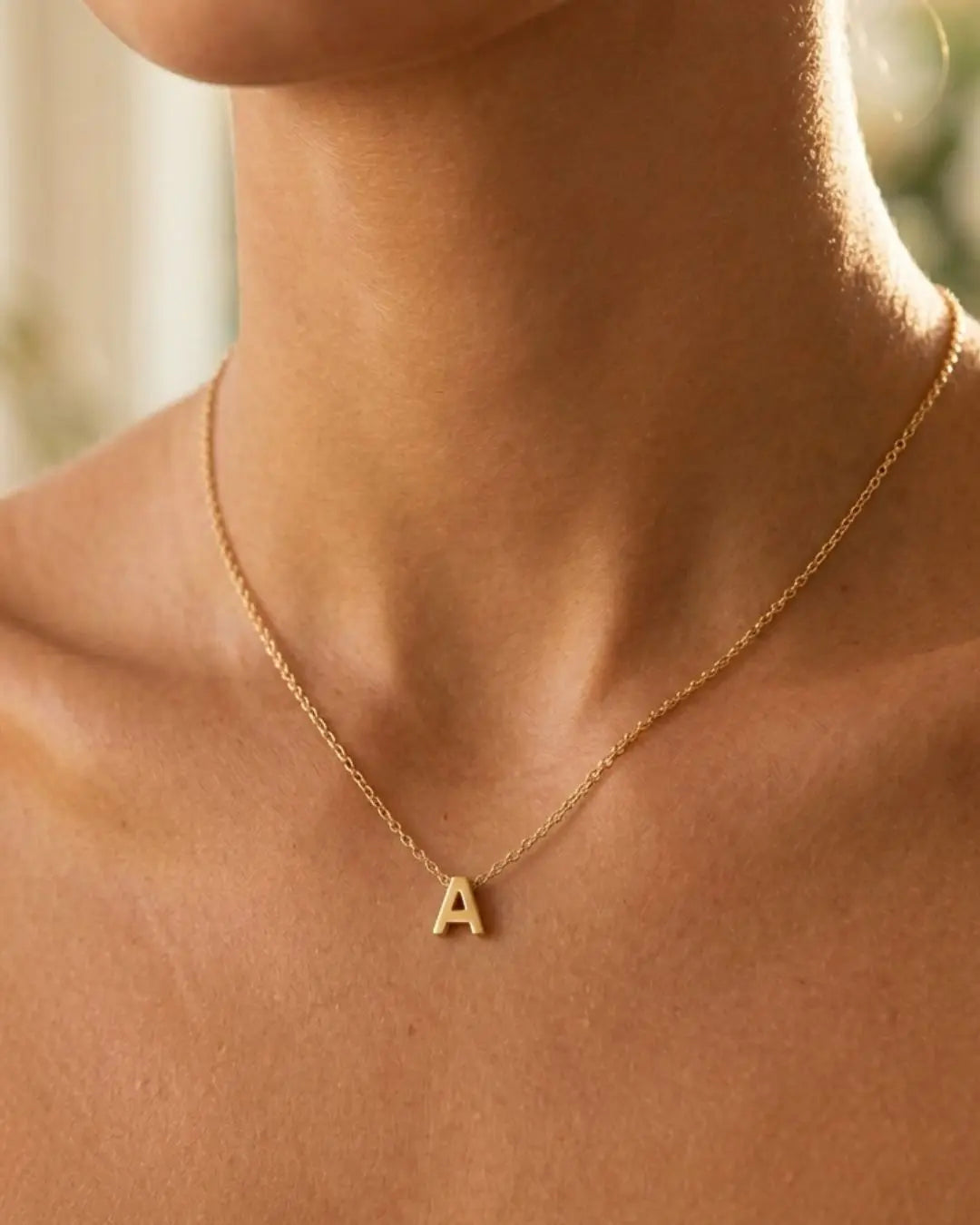 Minimalist Single Letter Necklace