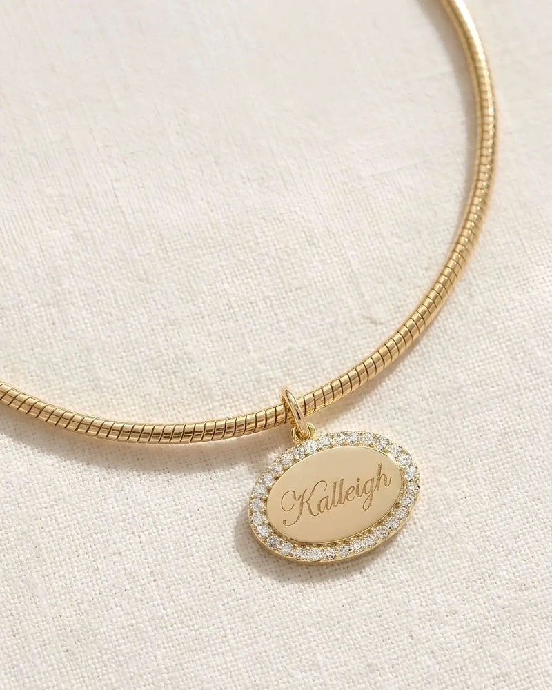 Halo Name Necklace