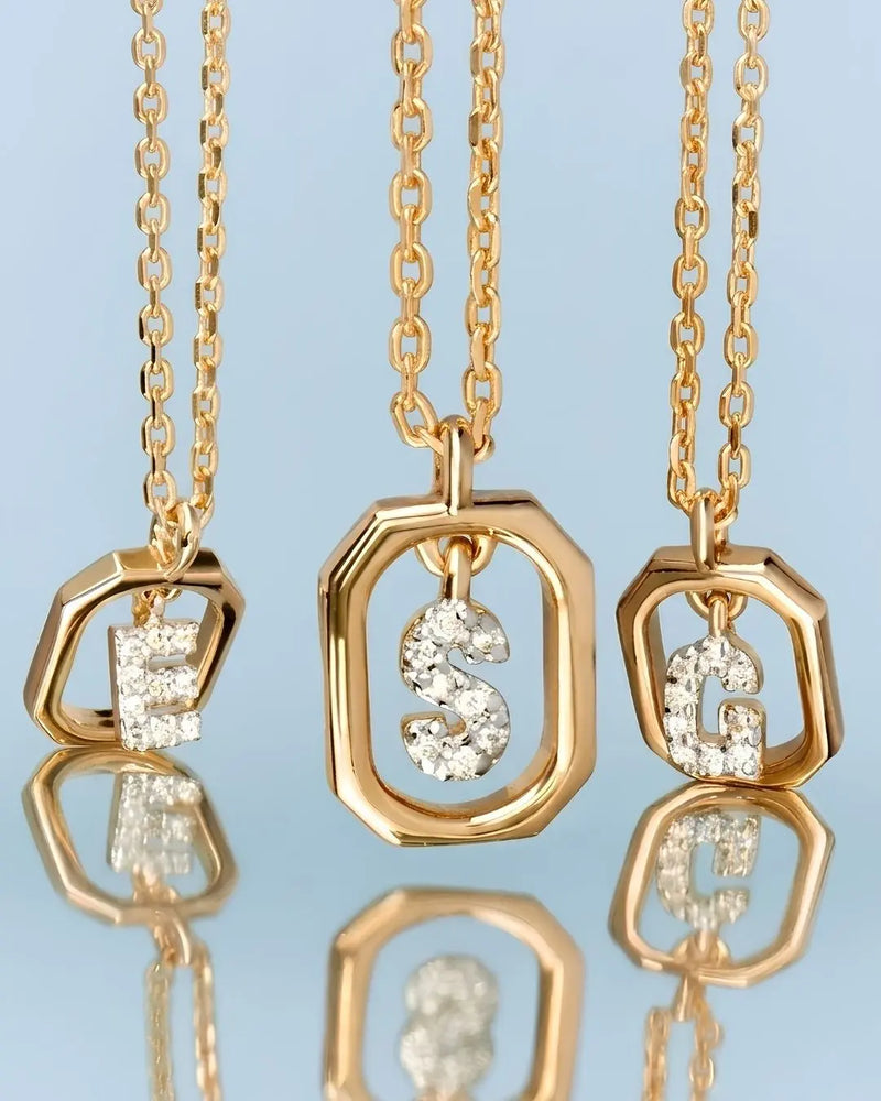 Framed Initial Necklace