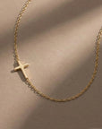 Sideways Cross Necklace
