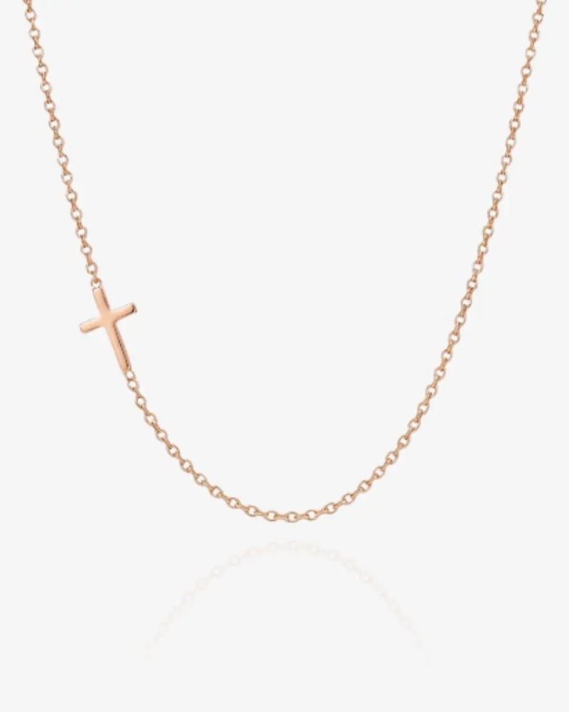 Sideways Cross Necklace