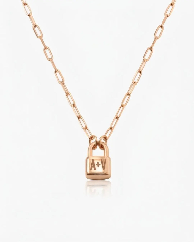 Lock Initial Necklace