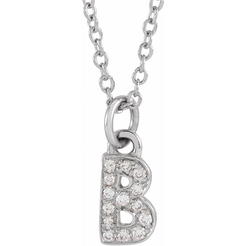 Natural Diamond Initial Necklace 14K .05 CTW - CG4307S,CG4308S,CG4309S