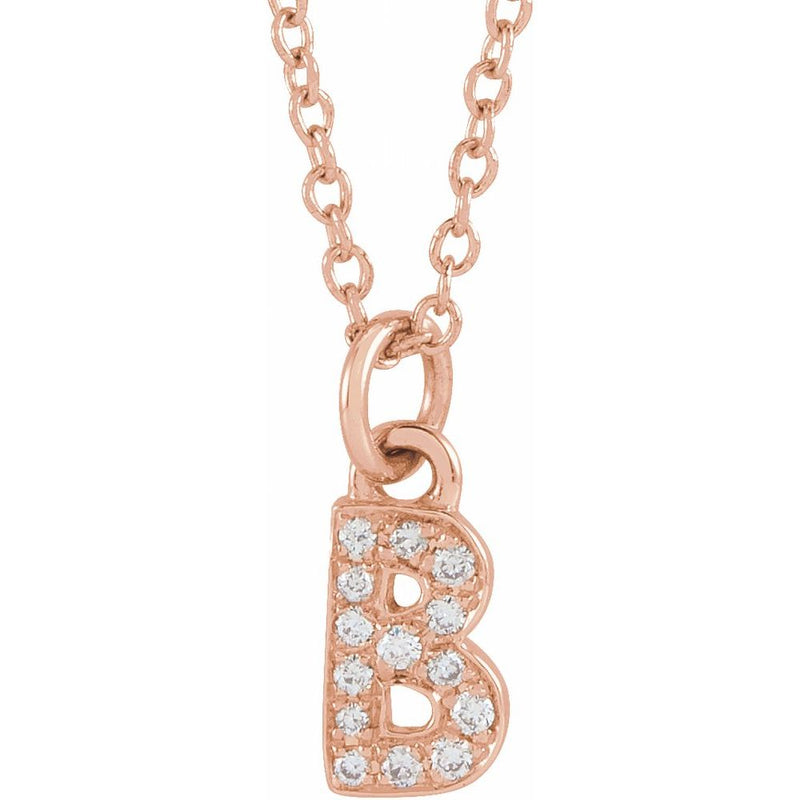 Natural Diamond Initial Necklace 14K .05 CTW - CG4307S,CG4308S,CG4309S
