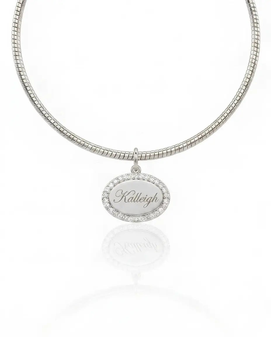 Halo Name Necklace