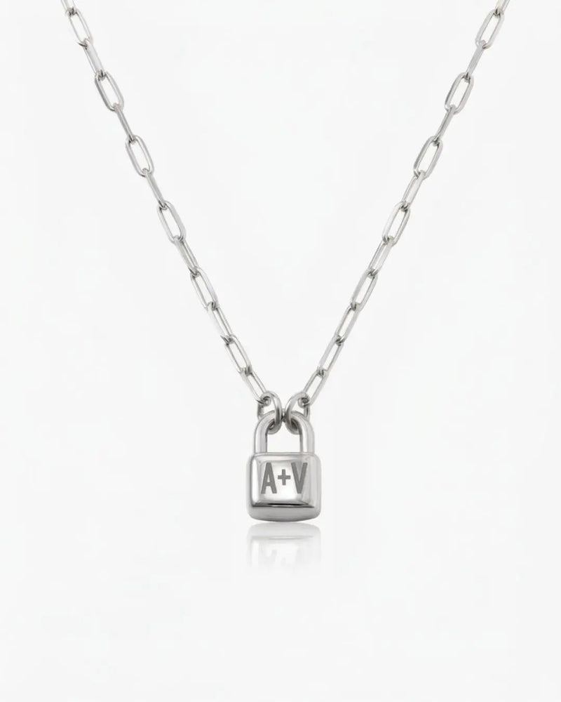 Lock Initial Necklace