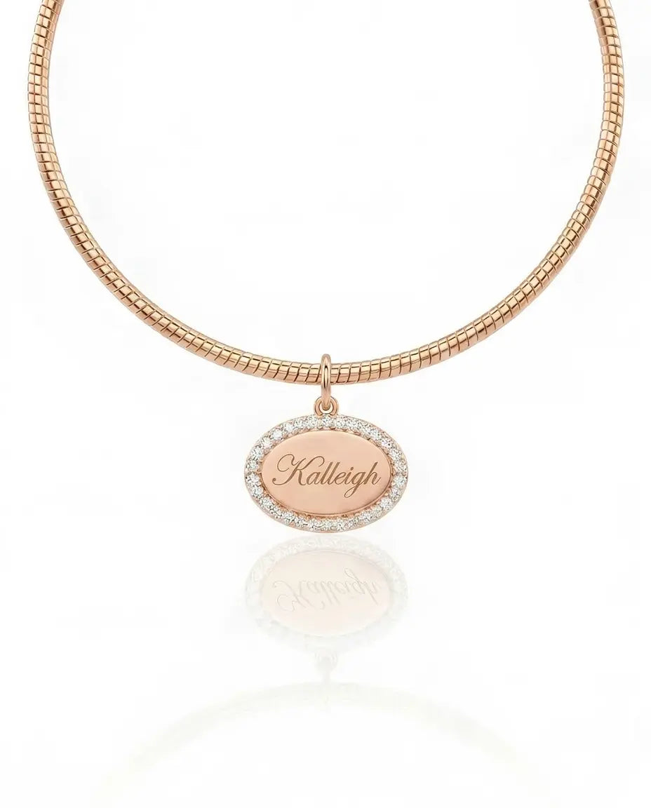 Halo Name Necklace