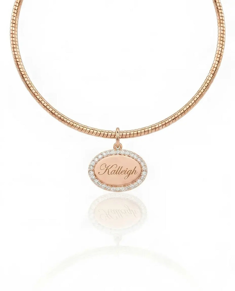 Halo Name Necklace