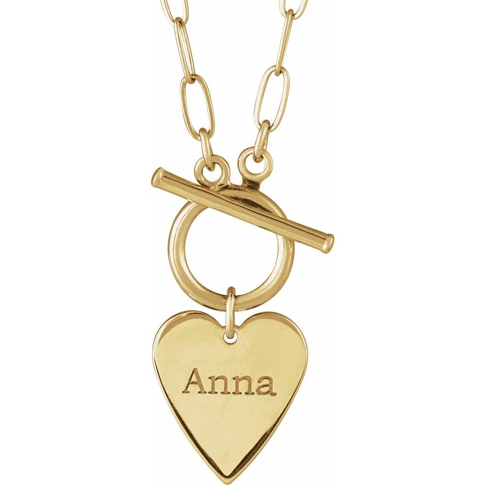 Valentines Day Gift Monogram Engravable Heart Necklace for Her