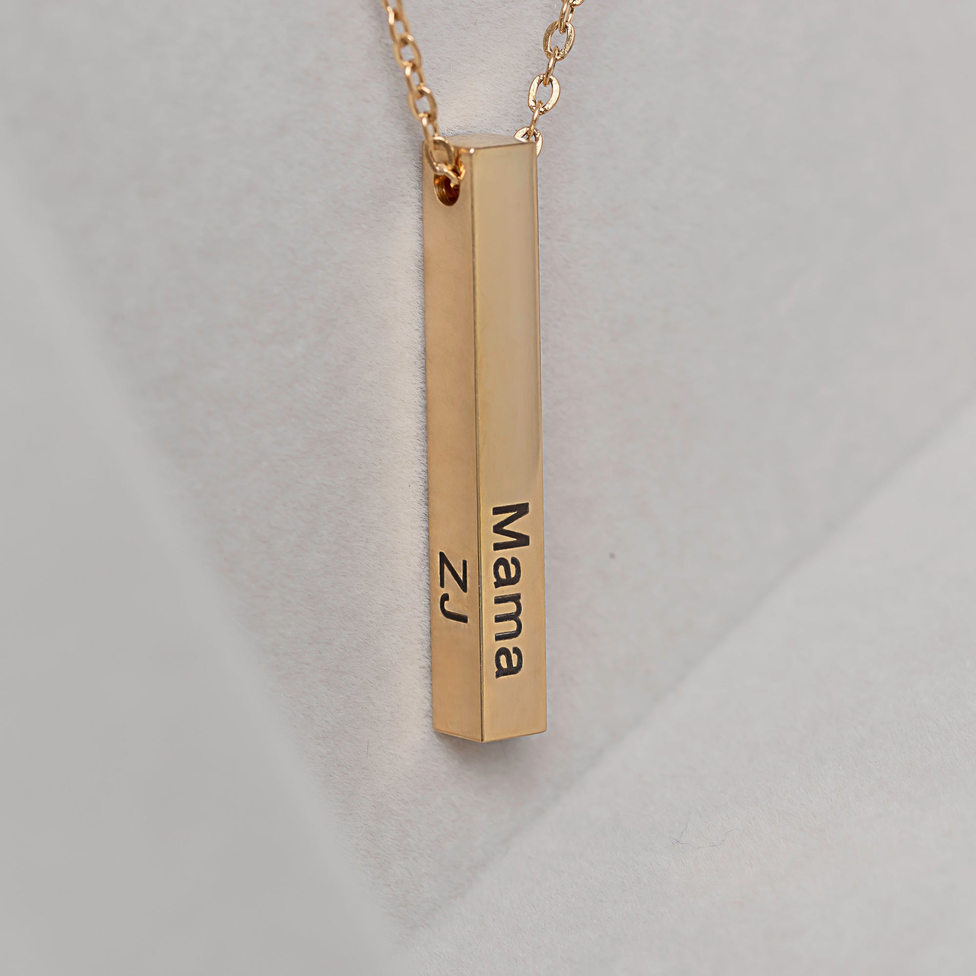 Personalized 3D Bar Necklace