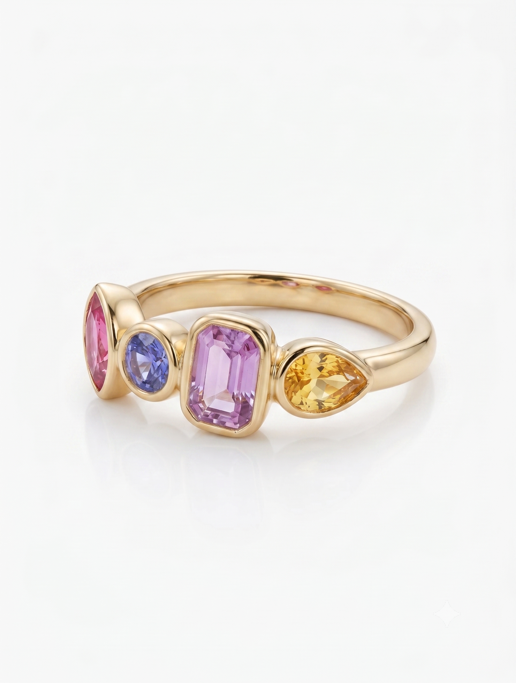 Aurora 4 Birthstone Ring