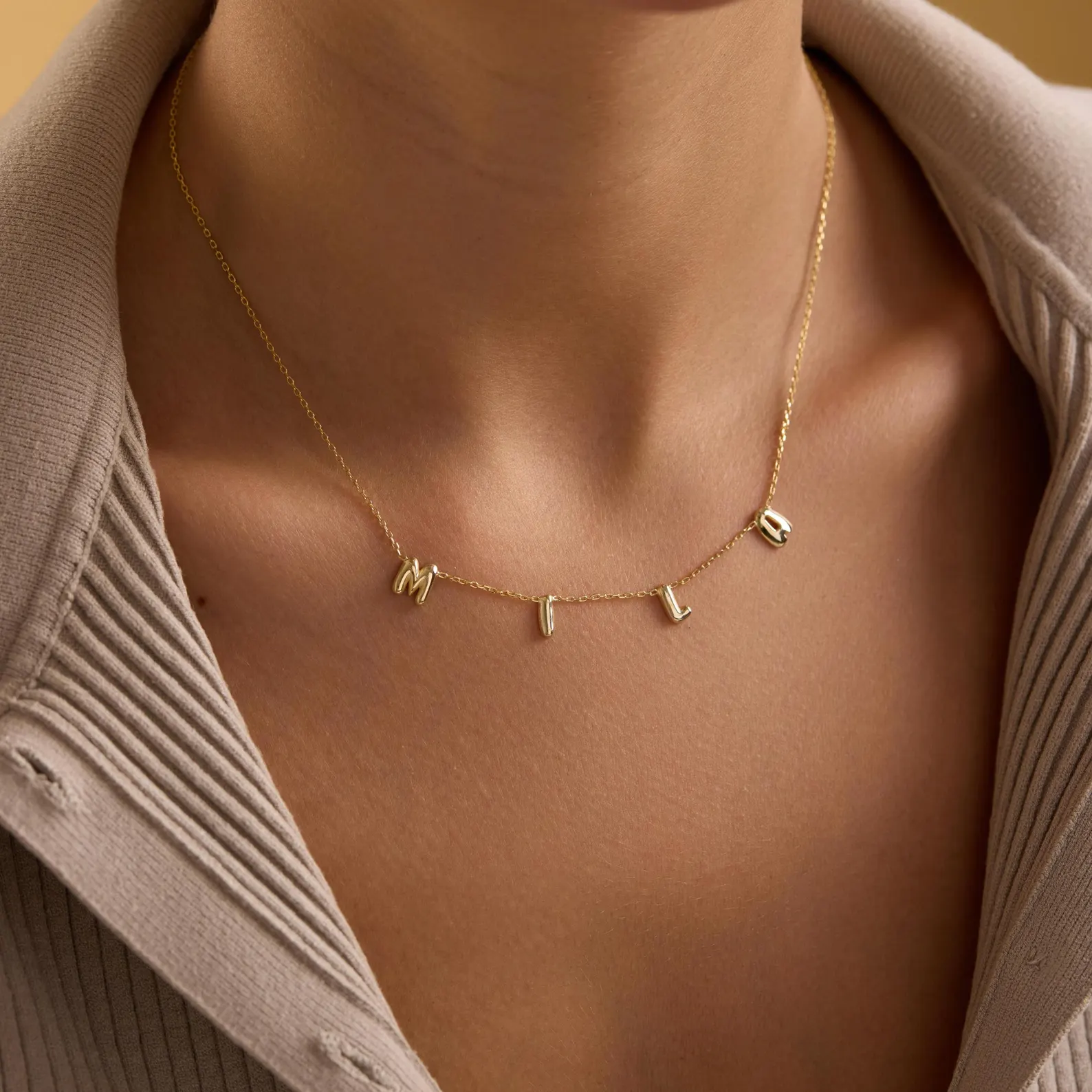 Bubble Initials Necklace - CG3858S,CG3859S,CG3860S