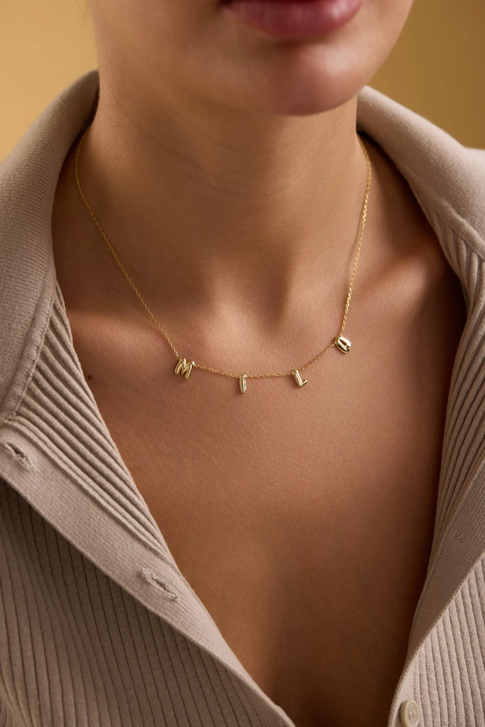 Bubble Initials Necklace - CG3858S,CG3859S,CG3860S