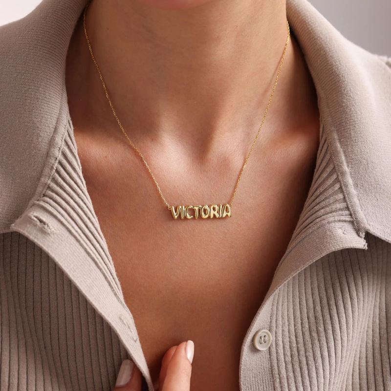 Bubble Name Necklace - CG3889S,CG3890S,CG3891S