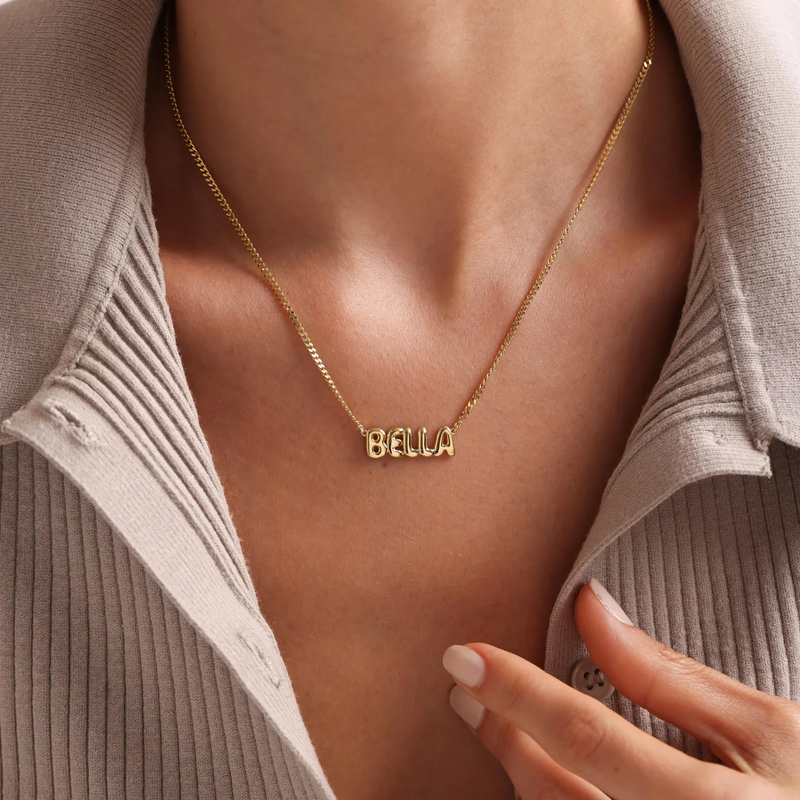 Bubble Name Necklace - CG3889S,CG3890S,CG3891S