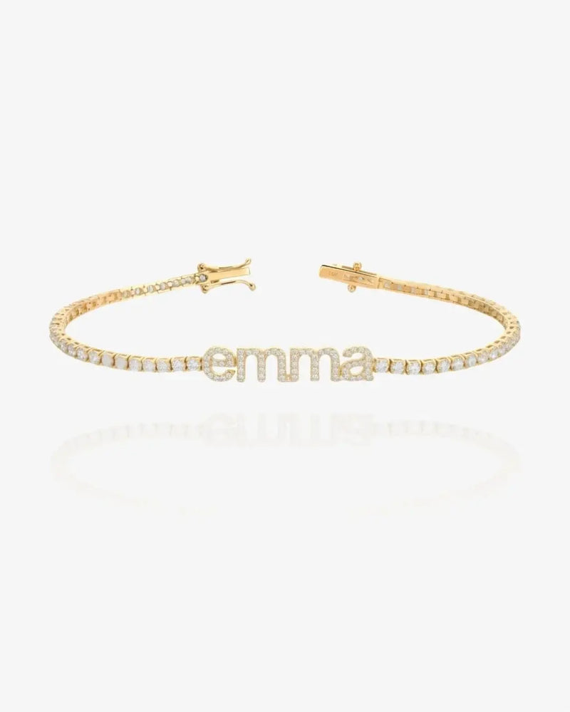 Pavé Name Tennis Bracelet