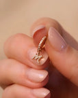 Pavé Initial Huggies