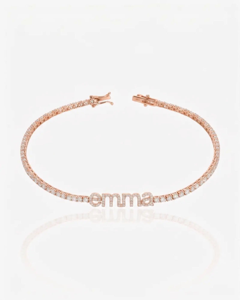 Pavé Name Tennis Bracelet