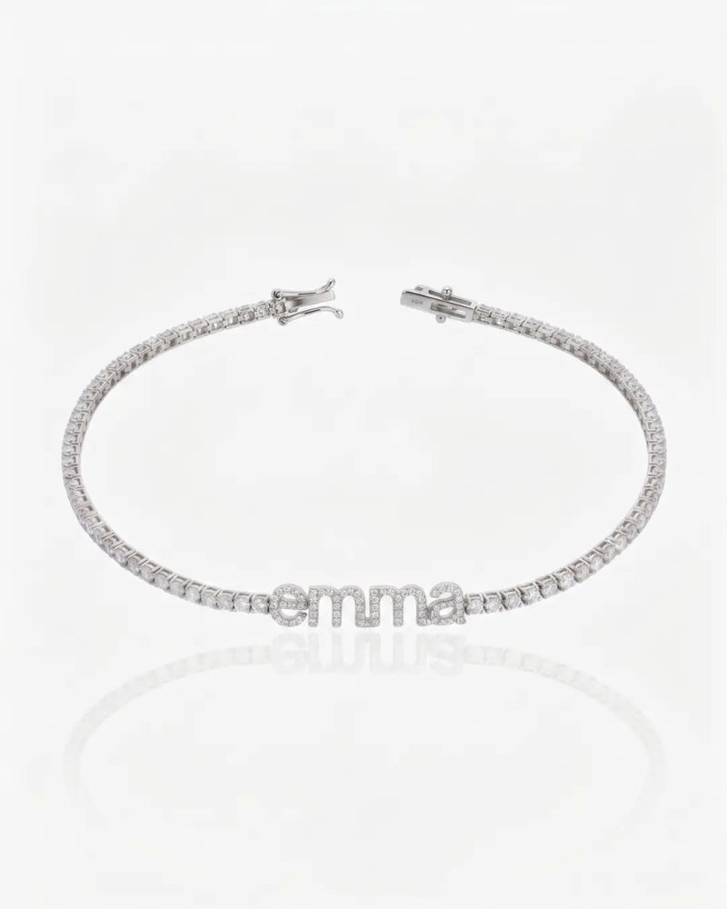 Pavé Name Tennis Bracelet