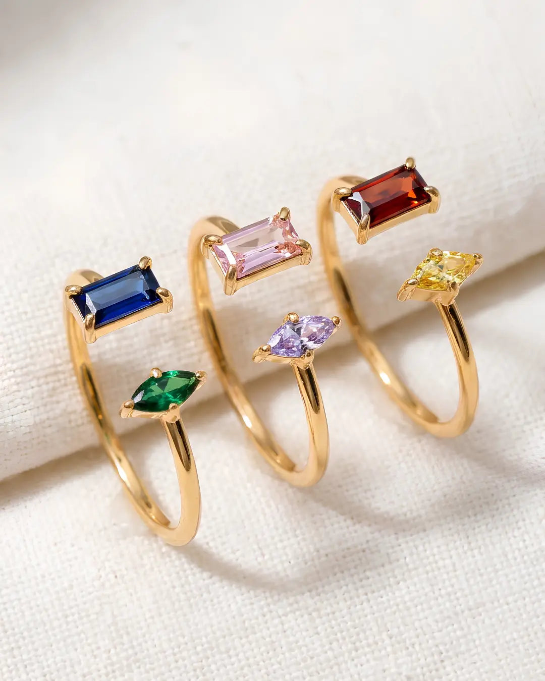 Paired Stone Ring