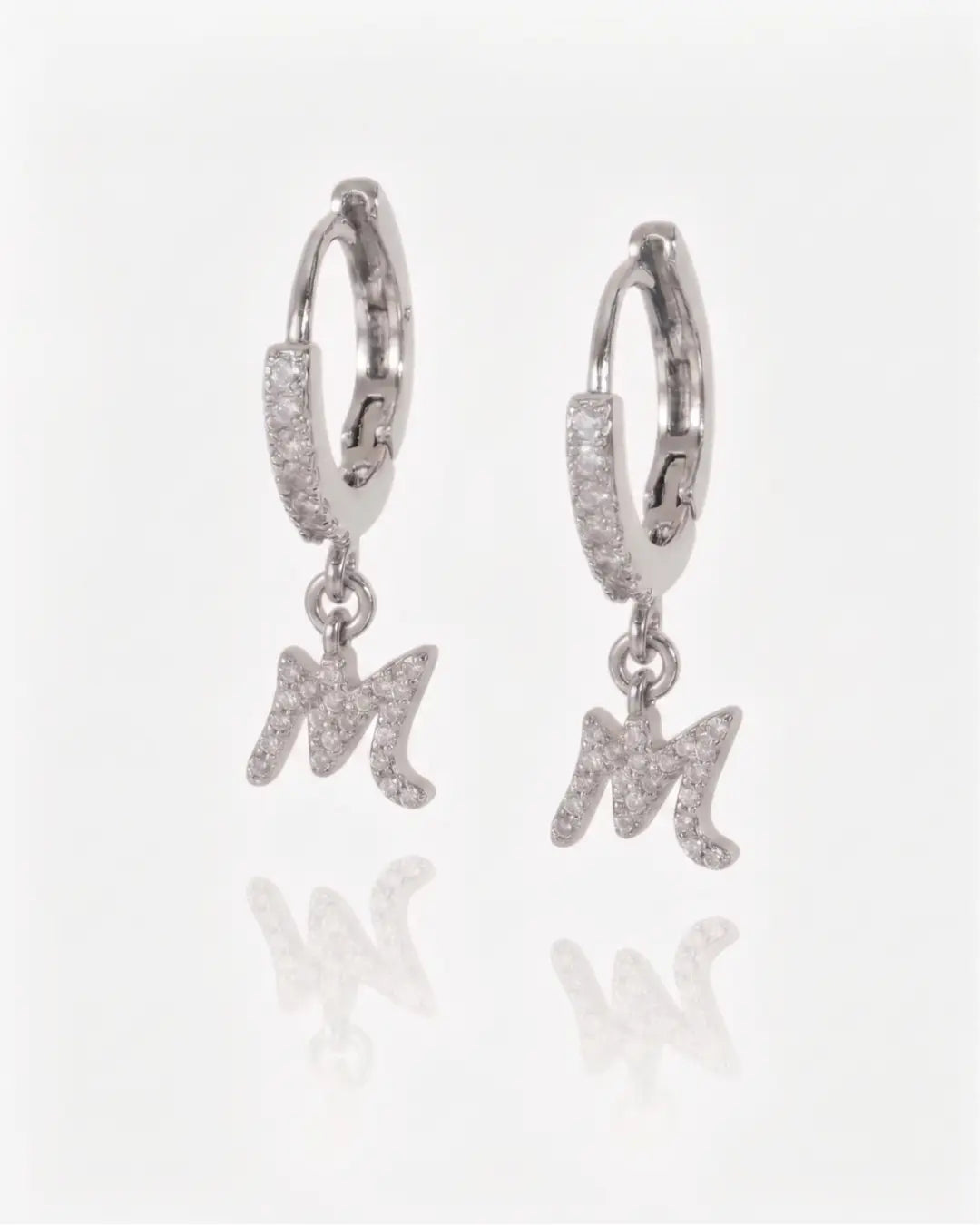 Pavé Initial Huggies