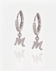Pavé Initial Huggies