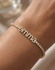 Pavé Name Tennis Bracelet