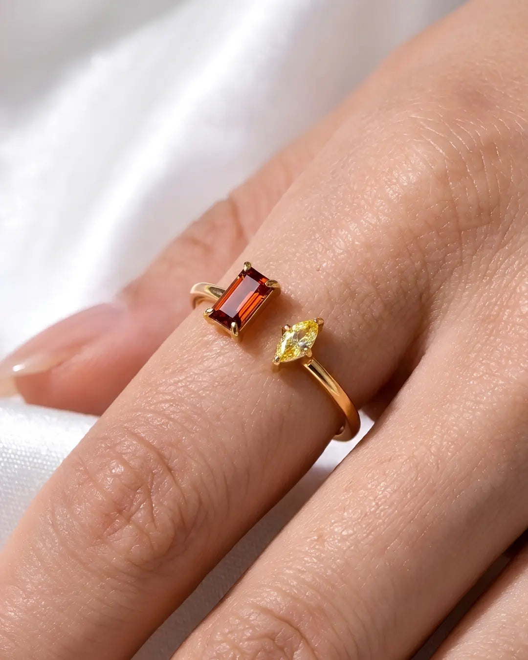 Paired Stone Ring