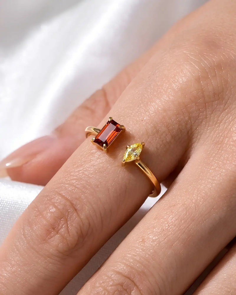 Paired Stone Ring