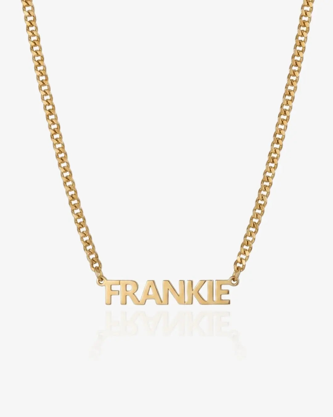 Personalized Name Necklace with Curb-Style Chain