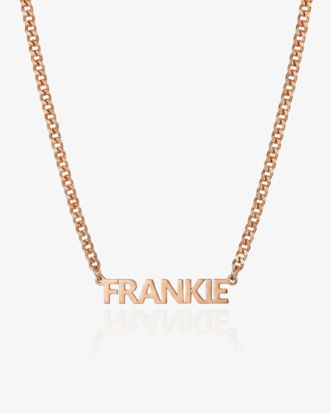 Personalized Name Necklace with Curb-Style Chain