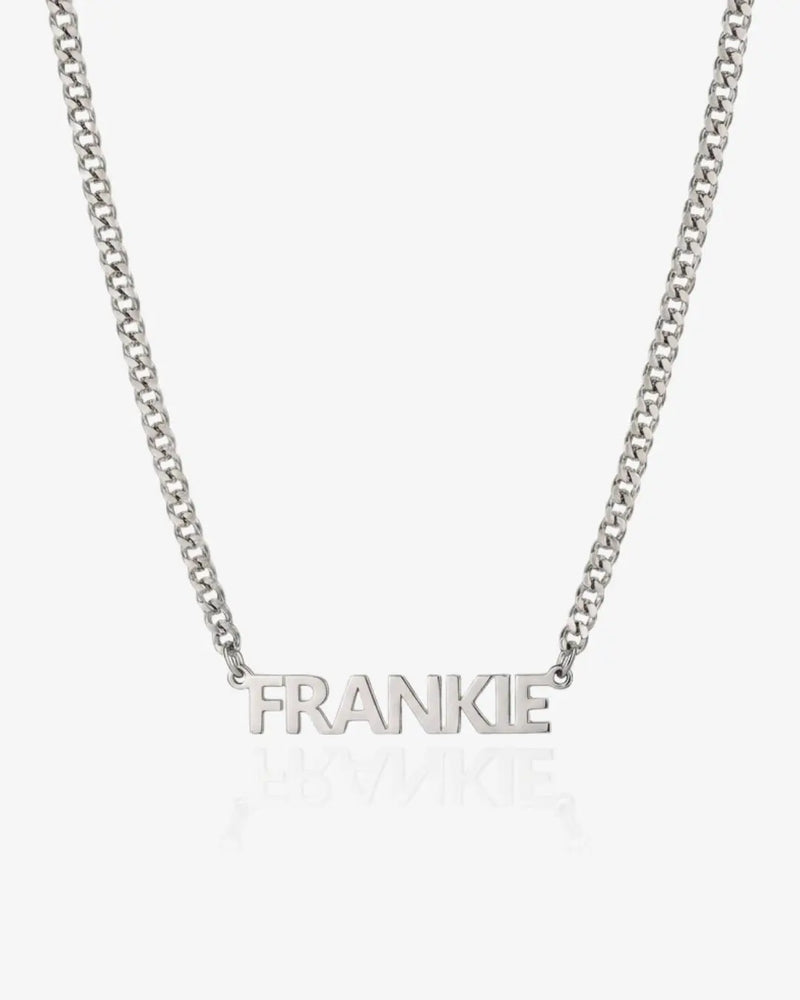 Personalized Name Necklace with Curb-Style Chain