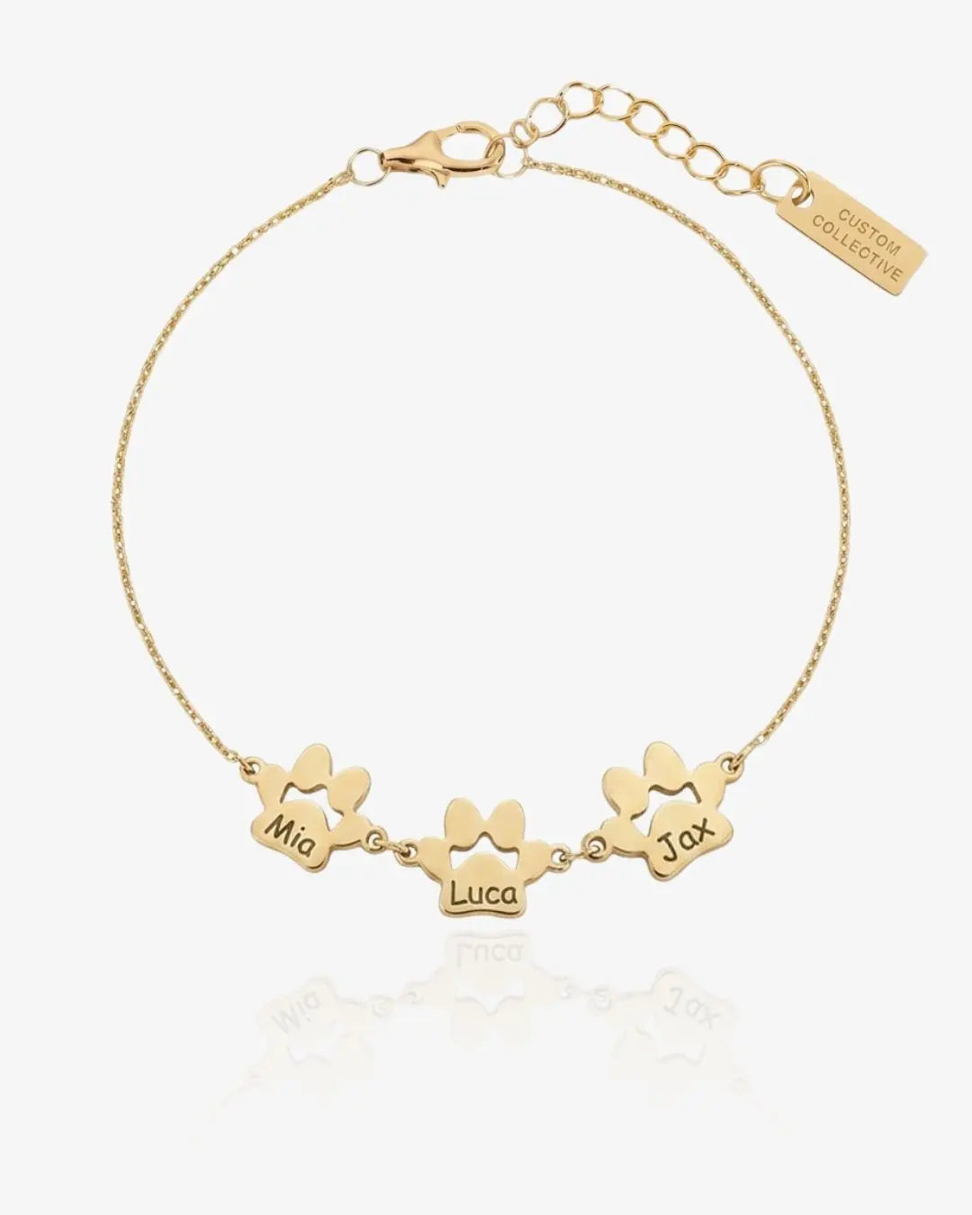 Paw Print Name Bracelet