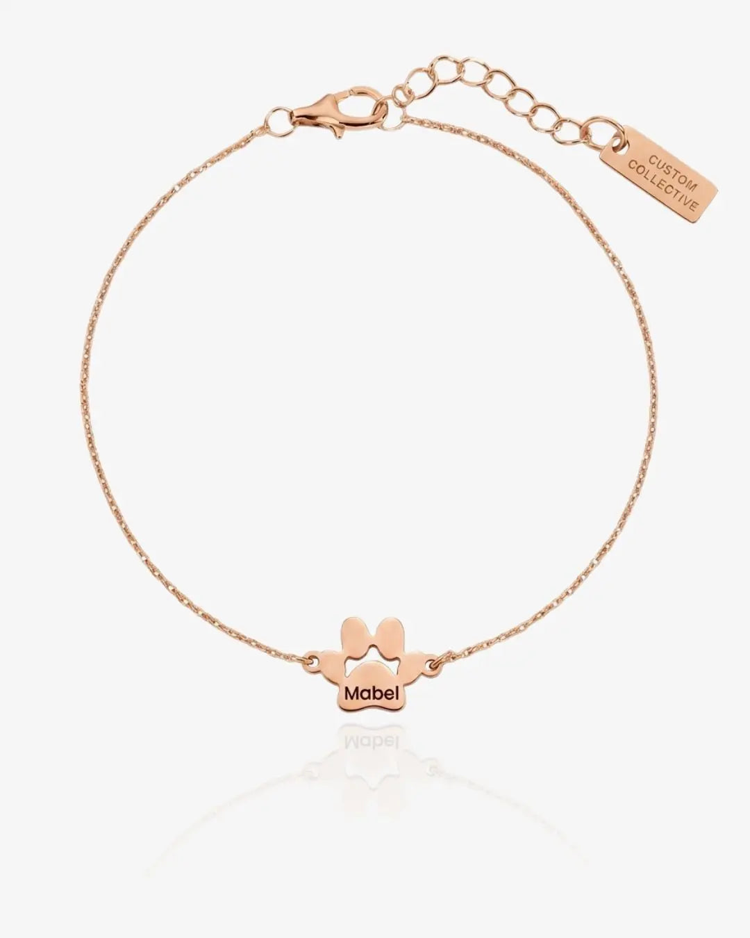 Paw Print Name Bracelet