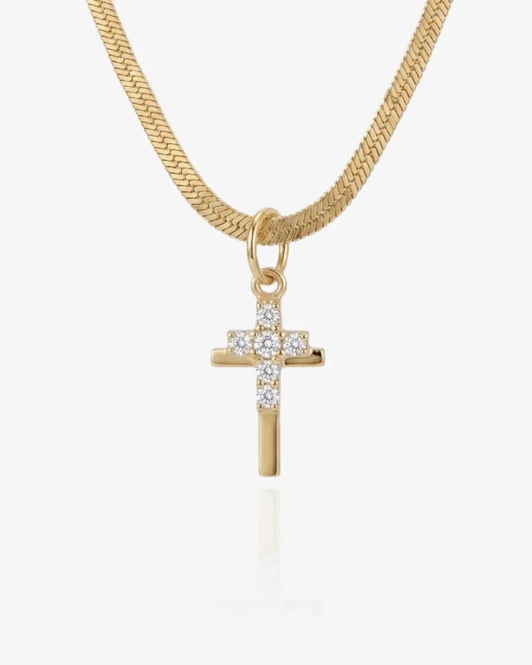 Golden Duo Cross Necklace