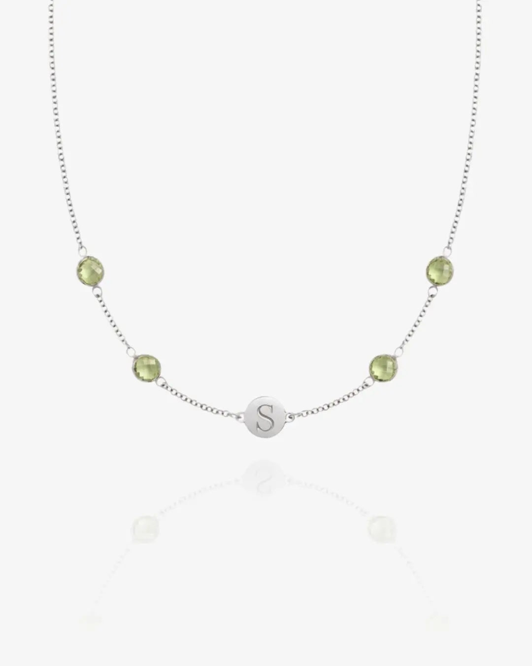 Birthstone Keepsake Initial Necklace