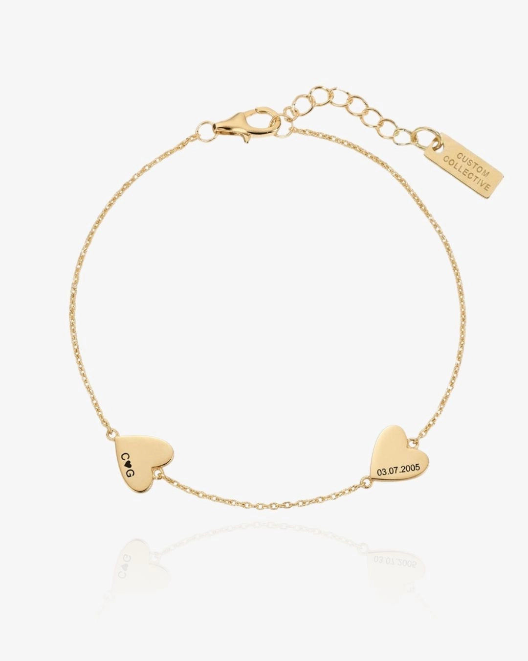 Engraved Heart Bracelet - CG3922S,CG3923S,CG3924S,CG3925S,CG3926S,CG3927S,CG3928S,CG3929S,CG3930S,CG3931S,CG3932S,CG3933S
