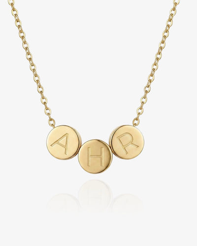 Tiny Circle Initial Necklace - CG2897S,CG2898S,CG2899S,CG2900S,CG2901S,CG2902S,CG2903S,CG2904S,CG2905S,CG2906S,CG2907S,CG2908S,CG2909S,CG2910S,CG2911S