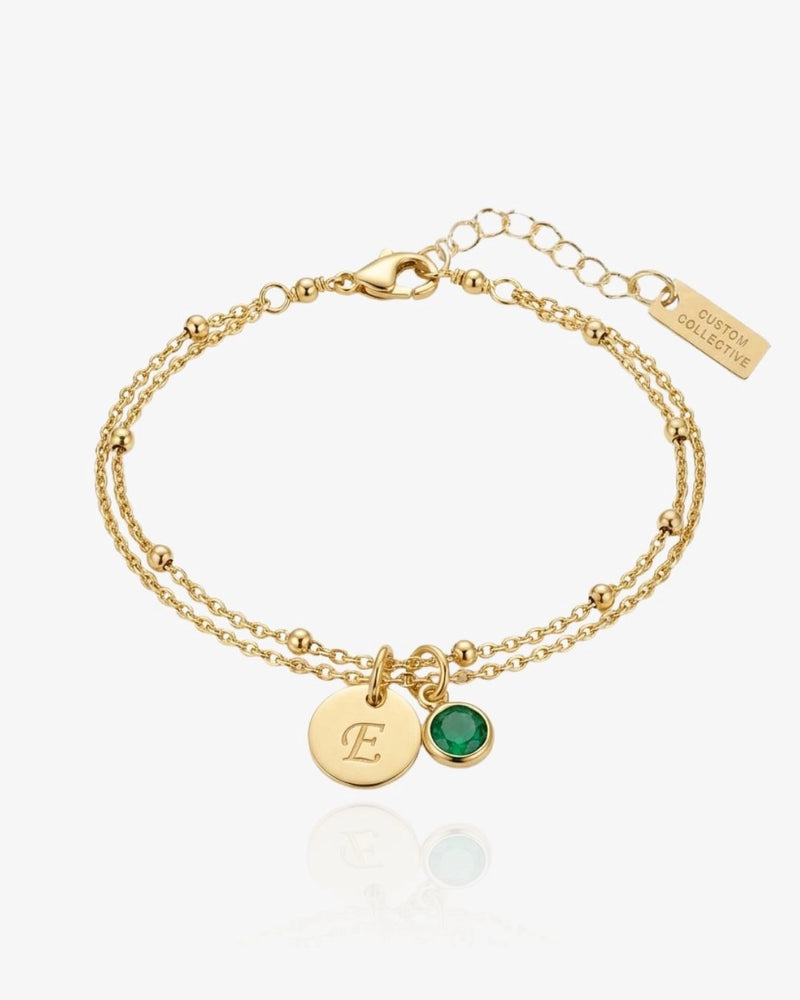 Birthstone and Initial Bracelet - CG4160S,CG4161S,CG4162S