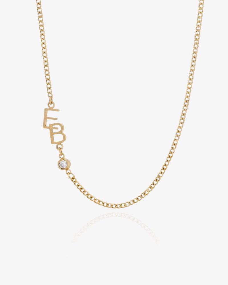 Connected Initials Necklace - CG4208S,CG4209S,CG4210S,CG4211S,CG4212S,CG4213S,CG4214S,CG4215S,CG4216S,CG4217S,CG4218S,CG4219S,CG4220S,CG4221S,CG4222S,CG4223S,CG4224S,CG4225S