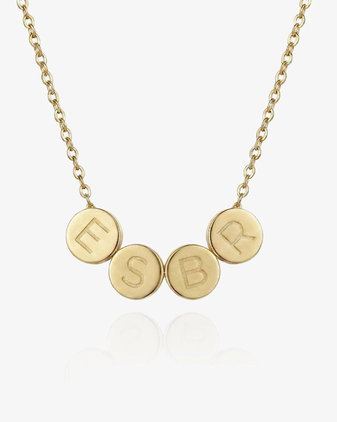Tiny Circle Initial Necklace